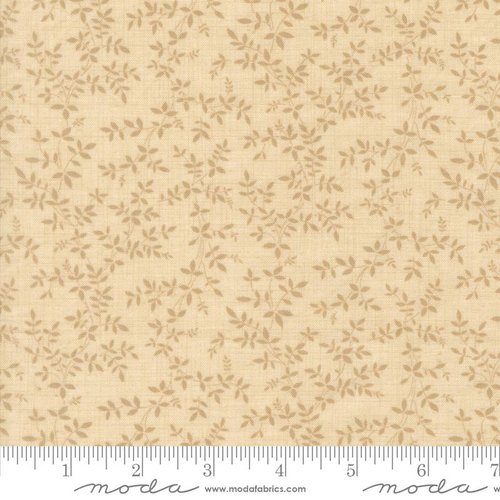 Le Jardin Rouge Leaves Pearl Roche - Quilt Fabric