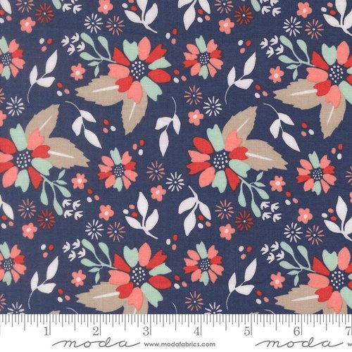 Midsummer Flower Navy - Quilt Fabric