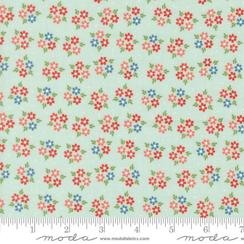 Midsummer Buds Aqua - Quilt Fabric