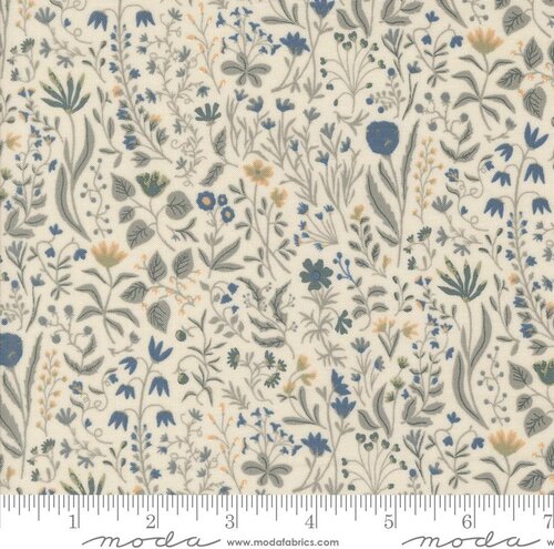 Rainier Meadow Eggshell Pewter - Quilt Fabric