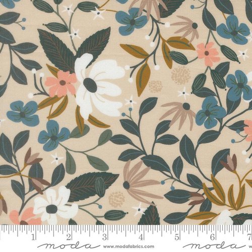 Midnight Fleur Floral Smoke - Quilt Fabric