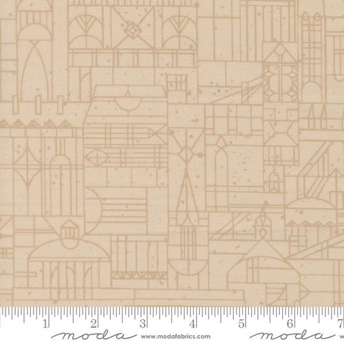 Midnight Fleur Geometric Smoke - Quilt Fabric