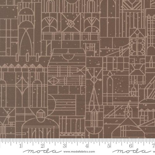 Midnight Fleur Geometric Mauve - Quilt Fabric