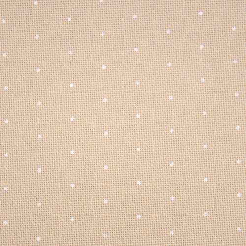 25 Count White Dot/Sand Lugana Fabric - 27x36