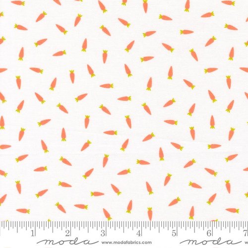 Hop Into Spring Carrots Cloud - Quilt Fabric