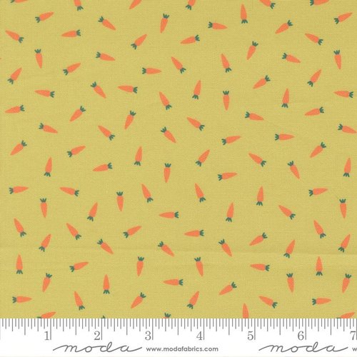 Hop Into Spring Carrots Leaf - Quilt Fabric