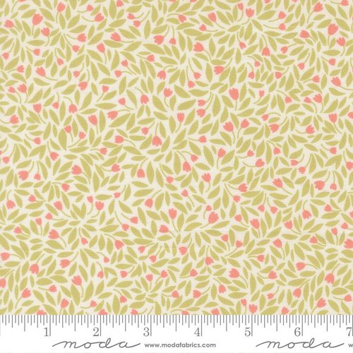 Hop Into Spring Tulips Leaf - Quilt Fabric