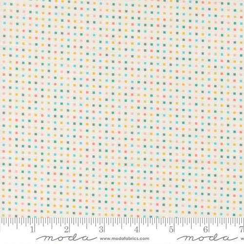 Hop Into Spring Squares Cloud - Quilt Fabric