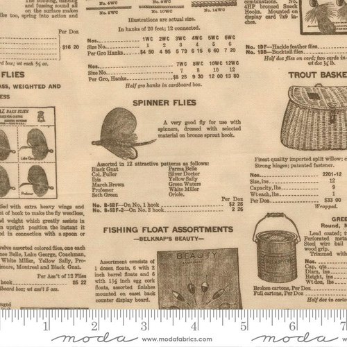 Paper Trails Text Cream - Quilt Fabric