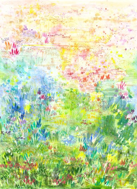 Eufloria Rainbow - Sweet Escape Landscape - Yardage