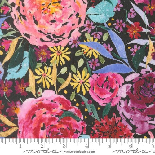 Little Lovelies Floral Midnight - Quilt Fabric