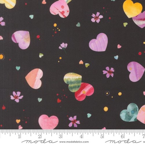 Little Lovelies Love Midnight - Quilt Fabric