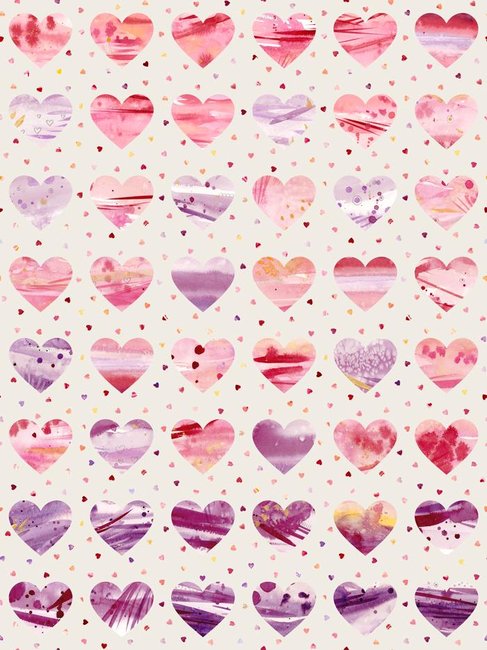 Little Lovelies Hearts Love - Quilt Fabric