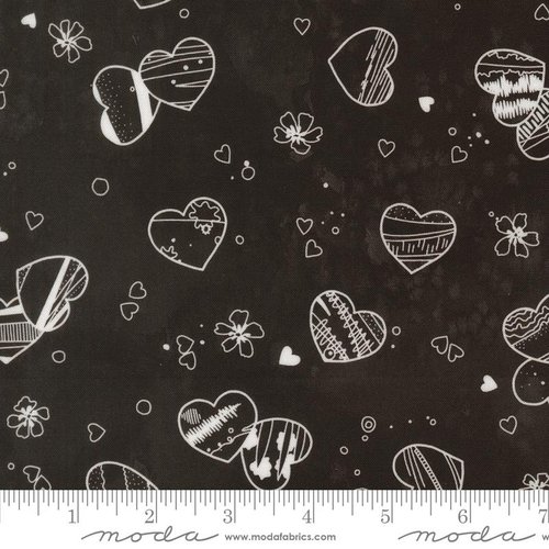 Little Lovelies Love Midnight - Quilt Fabric