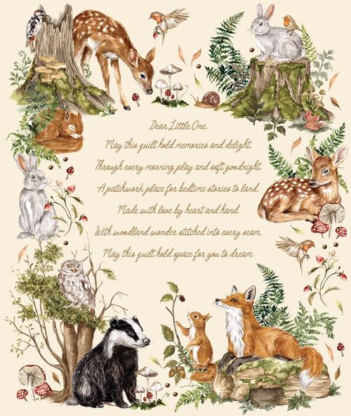 Fable and Fern Quilt Cuddle Panel Cloud - Quilt Fabric
