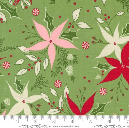 Once Upon Christmas Poinsettia - Mistletoe - Quilt Fabric