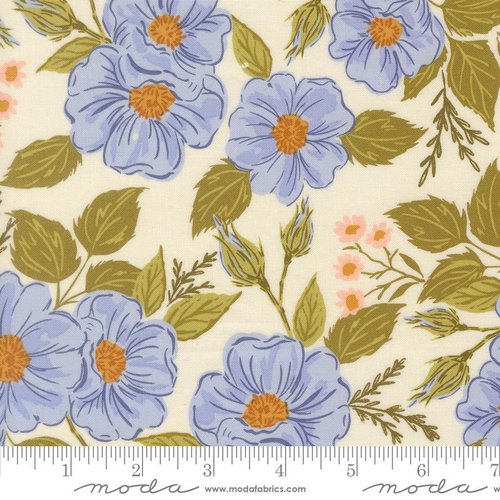 Wildbriar Flower Porcelain - Quilt Fabric