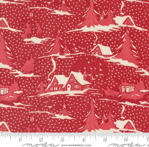 A Christmas Carol Village - Crimson - Quilt Fabric