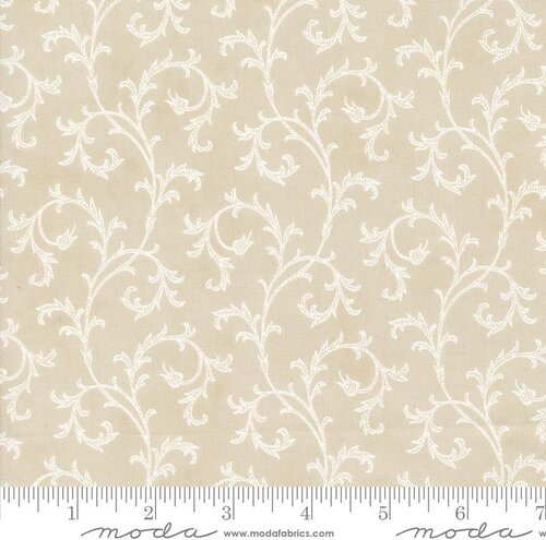 A Christmas Carol Swirl - Parchment - Quilt Fabric