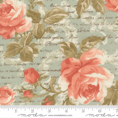Dearly Beloved Roses Mist - Quilt Fabric