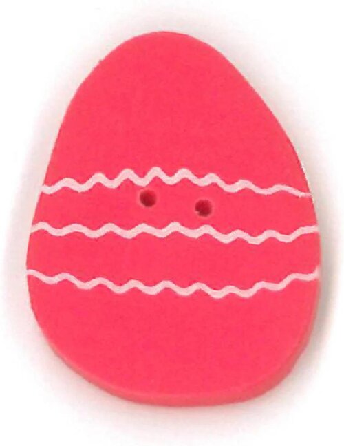 Coral Easter Egg - Button