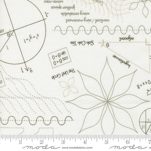 Tranquility Equations Off White - Quilt Fabric