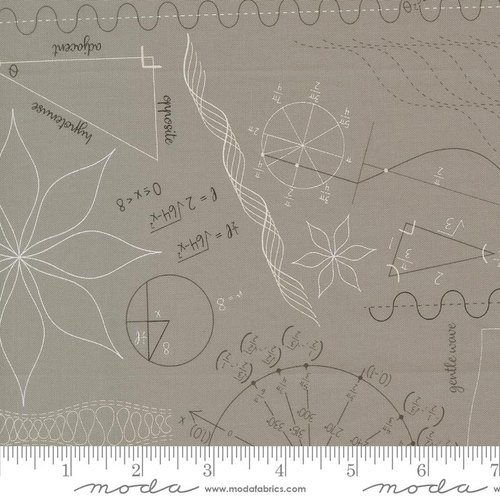 Tranquility Equations Silver - Quilt Fabric