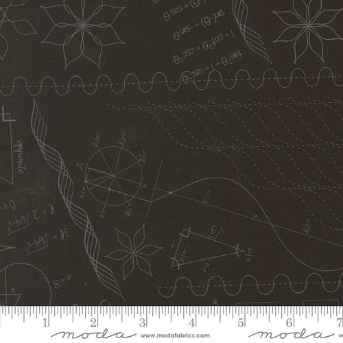 Tranquility Equations Charcoal - Quilt Fabric