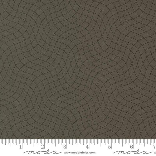 Tranquility Grid Graphite - Quilt Fabric