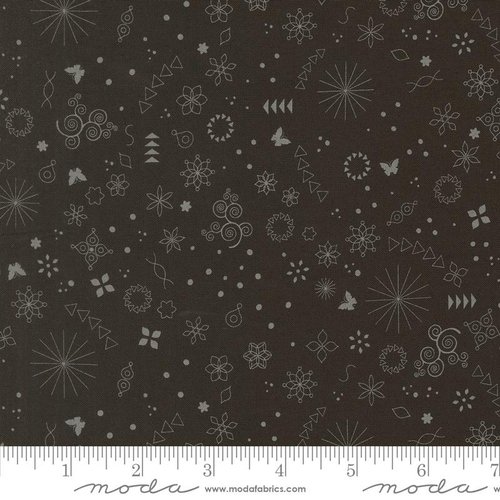 Tranquility Icons Charcoal - Quilt Fabric