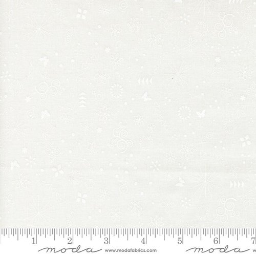 Tranquility Icons Off White White - Quilt Fabric