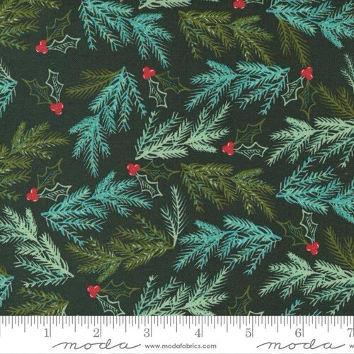 Cheer Merriment Hunter - Spruce Sprig Christmas - Fabric