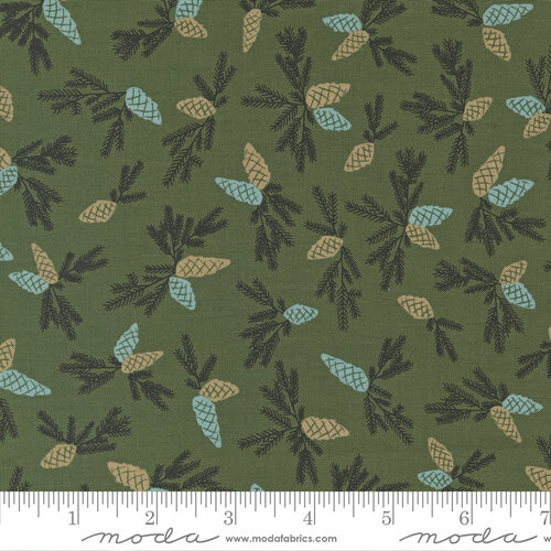 Good News Great Joy Pine - Pinecone Bough - Quilt Fabric