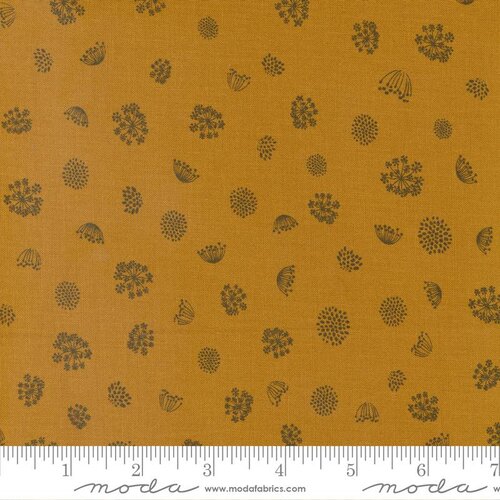 Woodland Wildflowers Royal - Caramel - Quilt Fabric