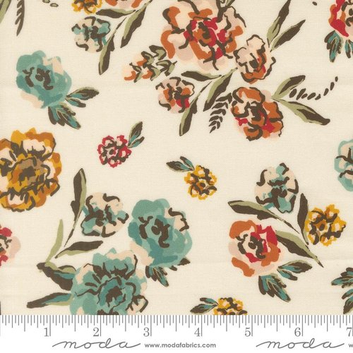 Flora & Thread Flower Eggshell - Quilt Fabric