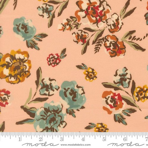 Flora & Thread Flower Peach - Quilt Fabric