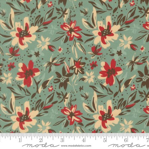 Flora & Thread Botanical Teal - Quilt Fabric