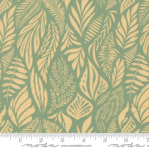 Flora & Thread Fronds Teal - Quilt Fabric