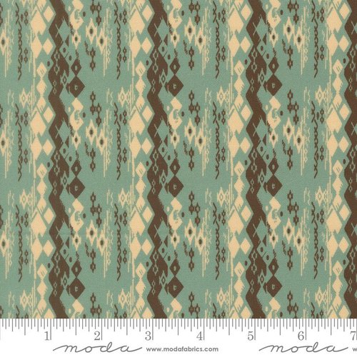 Flora & Thread Diamonds Teal - Quilt Fabric