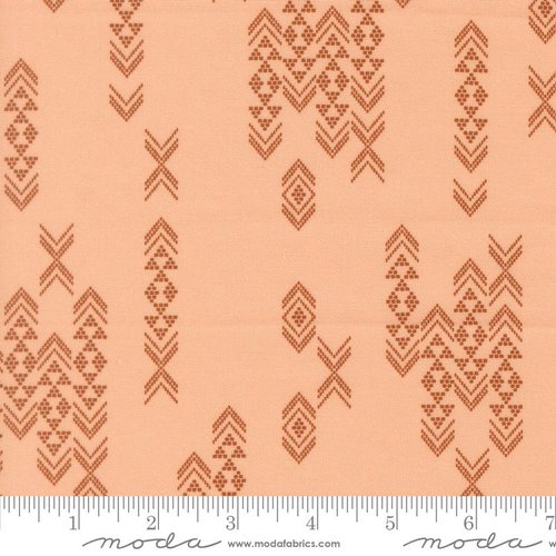 Flora & Thread Geometric Peach - Quilt Fabric