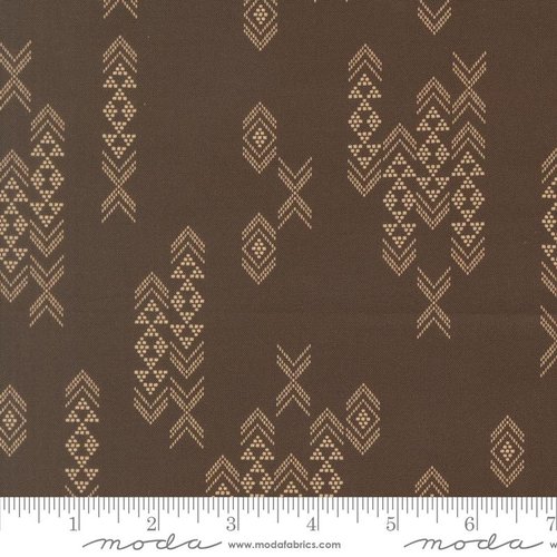 Flora & Thread Geometric Coffee - Quilt Fabric