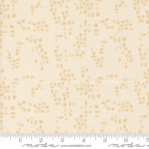 Flora & Thread Squares Eggshell - Quilt Fabric