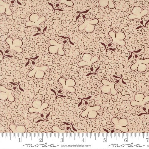 Cardinals Nest Floral Tan - Quilt Fabric