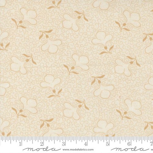 Cardinals Nest Floral Tan Tonal - Quilt Fabric
