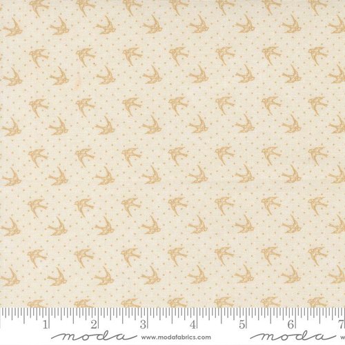 Cardinals Nest Birds Tan Tonal - Quilt Fabric