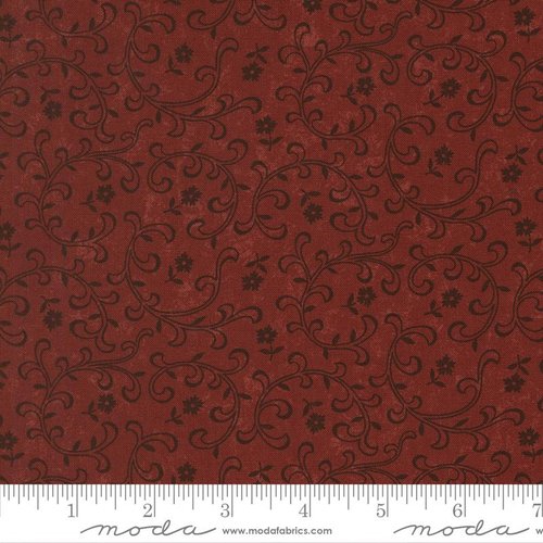 Cardinals Nest Flowers Red - Quilt Fabric