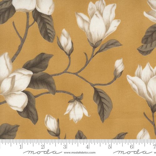 Collections Magnolia Floral Golden - Quilt Fabric