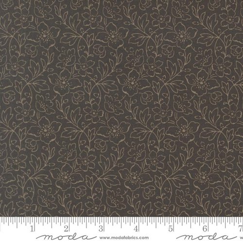 Collections Magnolia Bloom Charcoal - Quilt Fabric