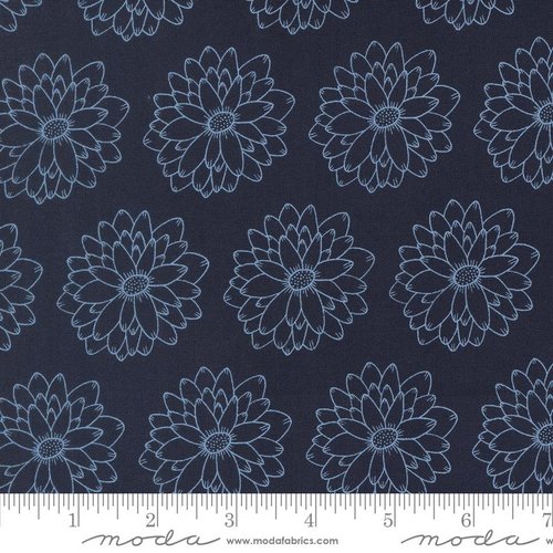 Catching Sunshine Sketch Navy - Quilt Fabric