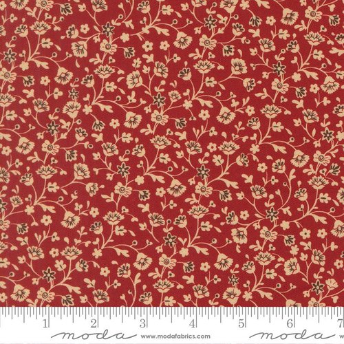 Betsys Best Flower Cochineal - Quilt Fabric